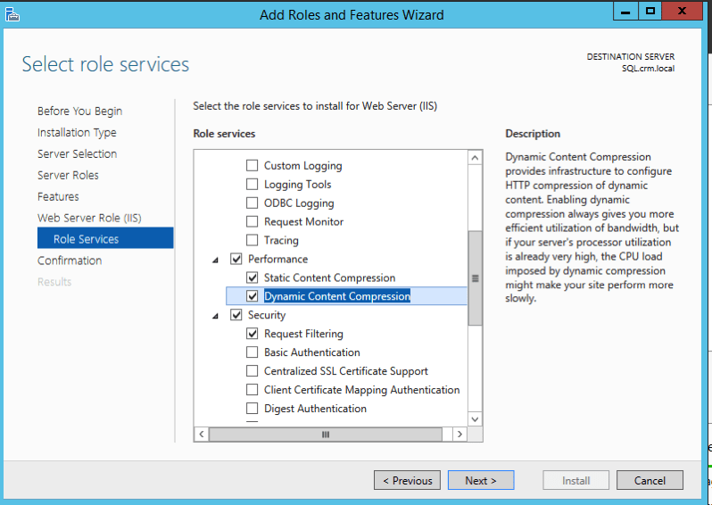 IIS Dynamic Compression Feature