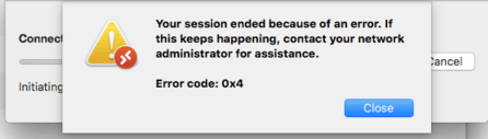 mac os rdp client to ip address fails